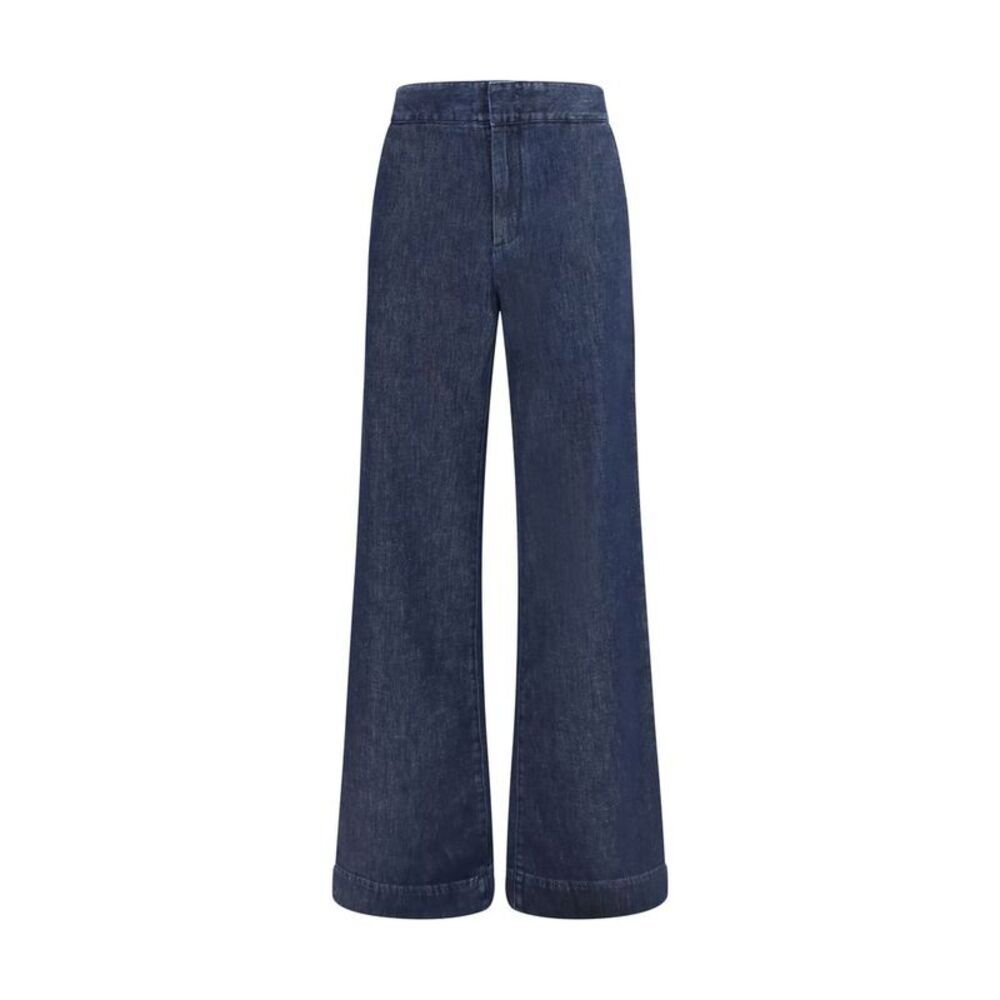 SA SU PHI Blue Cotton Casual Women's Pants